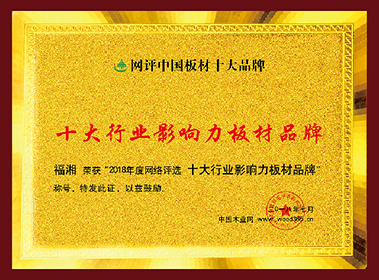 十大行業(yè)影響力板材品牌