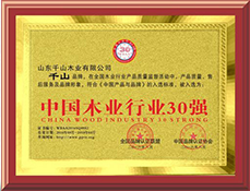 中國木業(yè)行業(yè)30強