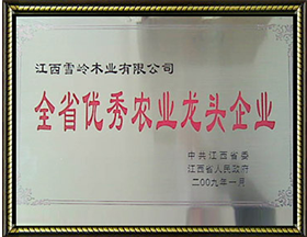 全省優(yōu)秀農業(yè)龍頭企業(yè)